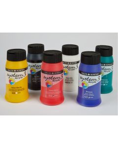 System 3 Original Acrylic Colours 500ml - Set 1