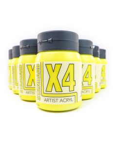 X4 Standard Acryl 500ml Bottle - Primary Yellow