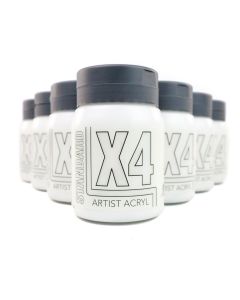 X4 Standard Acryl 500ml Bottle - Titanium White