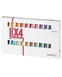 X4 Standard Acryl Tube 20ml Assorted. Set of 24